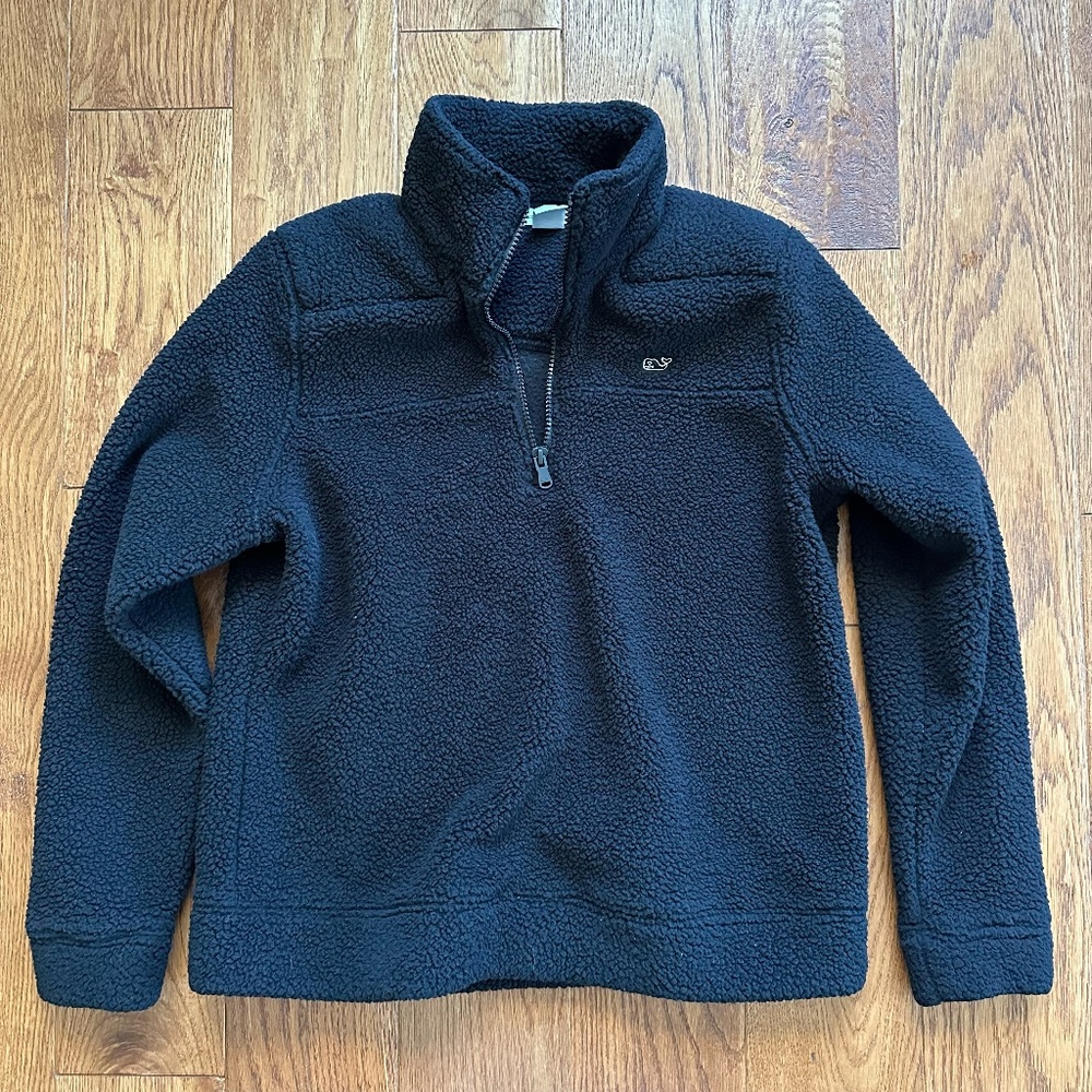 Vineyard Vines Women's Fleece Pullover, Size XS, Black